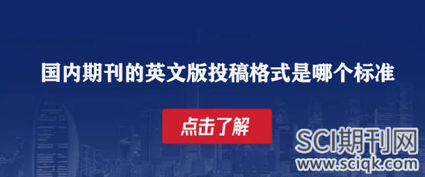 国内期刊的英文版投稿格式是哪个标准